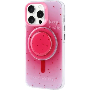 Apple iPhone 15 Pro Max Kılıf Magsafe Şarj Özellikli Tak-Çıkar Pop Soketli Zore Tiktok Kapak-Pembe K