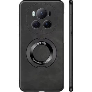 Honor Magic 6 Pro Magsafe Uyumlu Deri Kaplama Standlı Kılıf AL4969