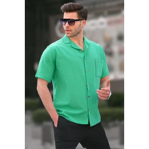 Turuncu Basic Kısa Kollu Erkek Gömlek 5598