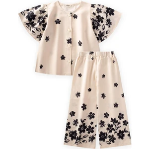 Pantolonlu Bluz Takım 2-8 Yaş Ekru