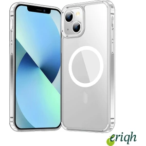 Apple iPhone 14 Plus Uyumlu Kılıf Magsafe Kablosuz Şarj Destekli Sert Şeffaf Kapak