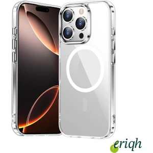 Apple iPhone 16 Promax Uyumlu Kılıf Magsafe Kablosuz Şarj Destekli Sert Şeffaf Kapak