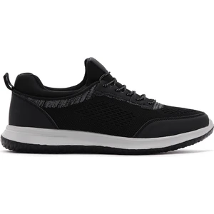 Zero Erkek Siyah Bağcıklı Kalın Tabanlı Kumaş Sneaker 25SFD69046F