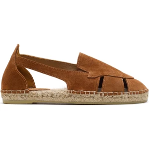 Kadın Taba Süet Deri Espadril 25SFD205110