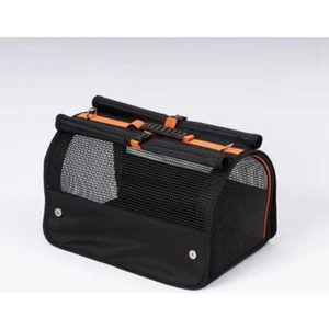 Brave Paws Perdeli Flybag Plastik Yırtılmaz Fileli Kedi ve Köpek Taşıma Çantası Havayolu Çantası Siyah