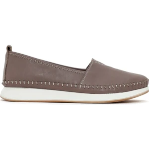 Kadın Vizon Kalın Tabanlı Deri Comfort Loafer 25SFD332518
