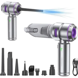 Üflemeli 15000PA Güçlü Vakumlu Ev Ofis Araç Süpürgesi Güçlü El Süpürgesi Şarjlı Çok Fonksiyon