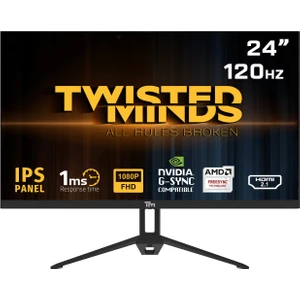 Twısted Mınds 24" TM24FHD120IPS Fhd 120HZ 1ms HDMI Dp IPS Çerçevesiz Gamıng Monitör