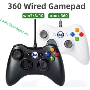 Xbox 360 Kablolu Oyun Kolu (Bilgisayar Pc ve Xbox 360 Slim Uyumlu)