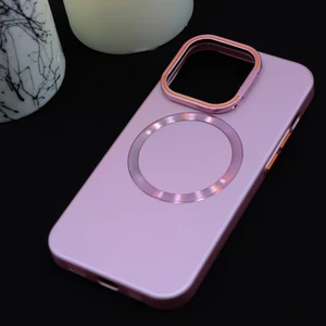 iPhone 15 Pro Max Uyumlu Magnezyum Standlı ve Lens Hediyeli Lüks Kılıf
