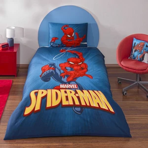 Lisanslı Spiderman Classical 120 x 200 Lastikli Çarşaf Pamuk Nevresim Takımı