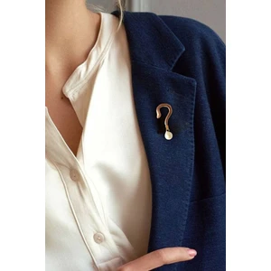 Metal Soru Işareti Broş