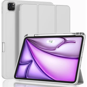 Apple iPad Air 13 M3 (2025) Kalem Şarjına Uygun Kalemlikli Yatay Standlı Stromix Smart Kılıf