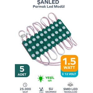 3 Ledli Parmak Led Modül 1.5W 2835 Smd Mercekli Beyaz,gün Işığı,mavi,kırmızı,yeşil,amber 12V