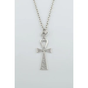 Ankh Anahtarı - Nil'in Anahtarı Gümüş Kaplama Düz Zincir Kolye