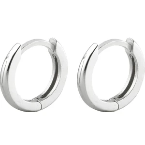 Afrodit Silver 11 mm Taşsız Halka Gümüş Küpe