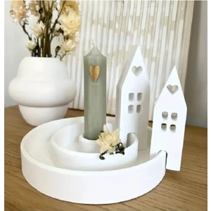 Dekoratif Ev Tealight 4 Parça Mumluk