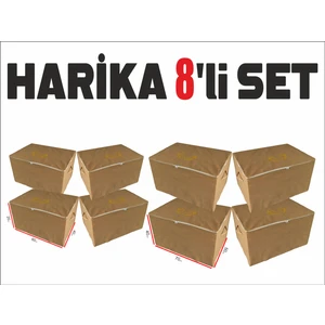 4 Adet Baza Altı Düzenleyici Organizer Hurç 4 Adet Mega Yorgan Hurç