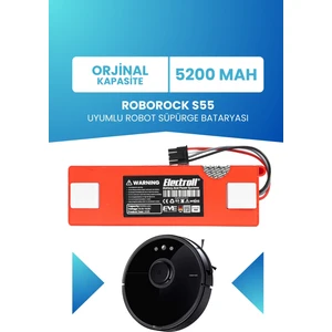 Roborock S55 Uyumlu Batarya (ORJİNAL KAPASİTE) 5200mah Pil Robot Süpürge Batarya Değişimi