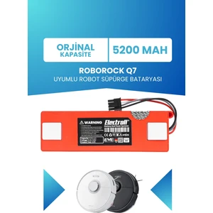 Roborock Q7 Uyumlu Batarya (ORJİNAL KAPASİTE) 5200mah Pil Robot Süpürge Batarya Değişimi