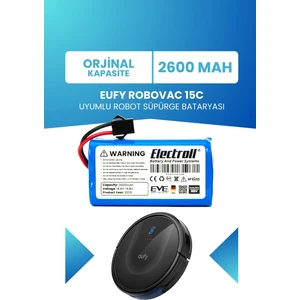 Eufy Robovac 15c Süpürge Uyumlu Batarya (ORJİNAL KAPASİTE) 2600mah Pil Robot Süpürge Batarya Değişimi
