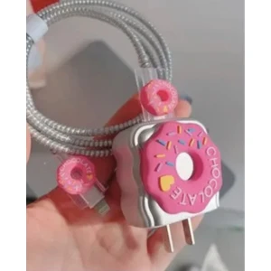 Brokoli Home Apple iPhone 18W/20W Uyumlu Şarj Kılıfı, Şarj Kablosu Örme Aparatı, Kablo Koruyucu Aparatı,donut
