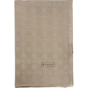 Pamuk Ipek Şal - Yeni Hologram - Koyu Krem