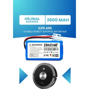 Ilife A9s Uyumlu Batarya (ORJİNAL KAPASİTE) 2600mah Pil Robot Süpürge Batarya Değişimi