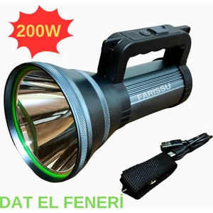 200W LED Şarjlı Kamp Feneri & El Feneri | 8800 Mah | 3 Işık Modlu | Powerbank Özellikli