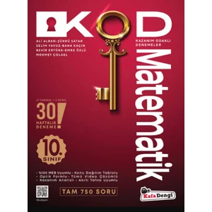 Kafa Dengi Yayınları   (Sınıf: 10)  Matematik Kod 30 Deneme
