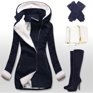 Kışlık Günlük Kaşe Kadın Kaban 819SIYAH3