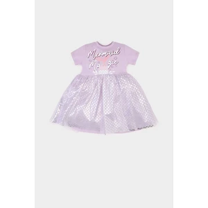 Kız Bebek Baskılı Kısa Kollu Yazlık Tül Elbise E7837A525SM