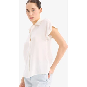 Regular Fit Basic Düz Viskon Kısa Kollu Gömlek N7819AZ25SP