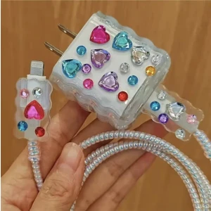 Brokoli Home Apple iPhone 18W/20W Uyumlu Şarj Kılıfı, Şarj Kablosu Örme Aparatı, Kablo Koruyucu Aparatı,r