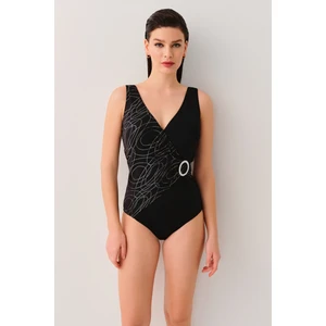 Lenora Kadın Mayo Kruvaze Kesim ile Şıklığı Yakalayın Siyah Renk