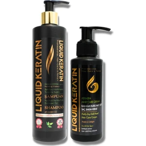Liquid Keratin Kabaran Saçlara 2'li Keratin Bakım Seti Şampuan + Kabaran Krem