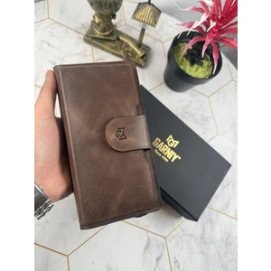 Telefon Bölmeli Tutamaçlı Büyük Bölmeli Taba Cüzdan