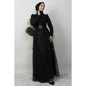 Giza Store Nilda Simli Abiye Bordo