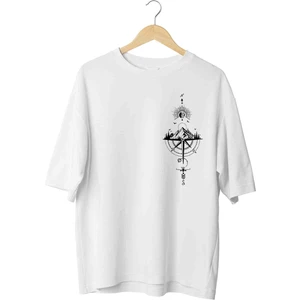 Panda Baskı Tekstil Pusula Baskılı Oversize Tshirt