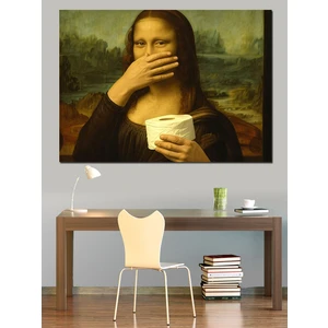 Tuvalet Kağıdı ve Mona Lisa Dekoratif Tablo