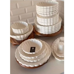 29 Parça Sade Porselen Yemek Takımı 24S03