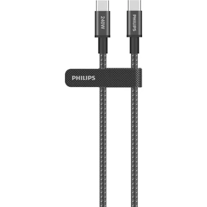DLC7060C/00 240W Usb-C To Usb-C Örgülü Şarj Kablosu 2metre Siyah