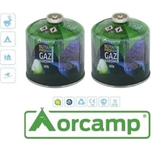 Orgaz KTS-450 Gaz Kartuşu 2'li Set 450 gr Kolay Kullanım için Kompakt Tasarım