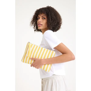 Premium Kadın Pamuk Dokuma Astarlı Renkli Clutch Portföy El Çantası