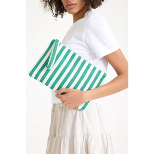 Premium Kadın Pamuk Dokuma Astarlı Renkli Clutch Portföy El Çantası