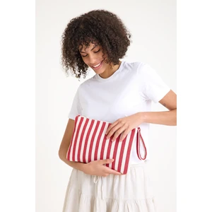 Premium Kadın Pamuk Dokuma Astarlı Renkli Clutch Portföy El Çantası