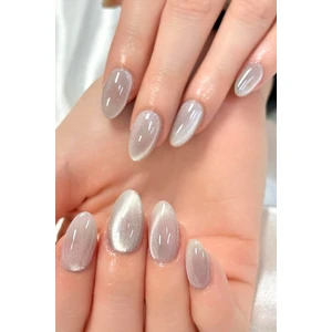 Kedi Gözü 12'li Takma Tırnak - Cat Eyes (Yansımalı) Kendinden Yapışkanlı Takma Tırnak Seti