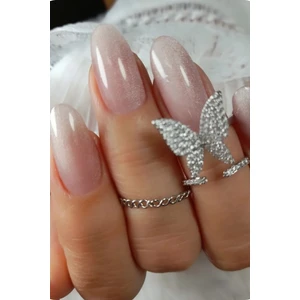 Kedi Gözü 12'li Takma Tırnak - Cat Eyes (Yansımalı) Kendinden Yapışkanlı Takma Tırnak Seti