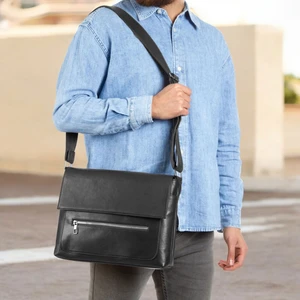 Deri  Postacı Kolej Çantası LD533