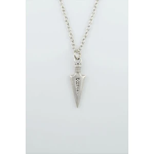 Bu Farklı Desenli Triagle Ok Ucu  Zincir Kolye - Gümüş Kaplama - Erkek Kadın Kolye - Kod:384